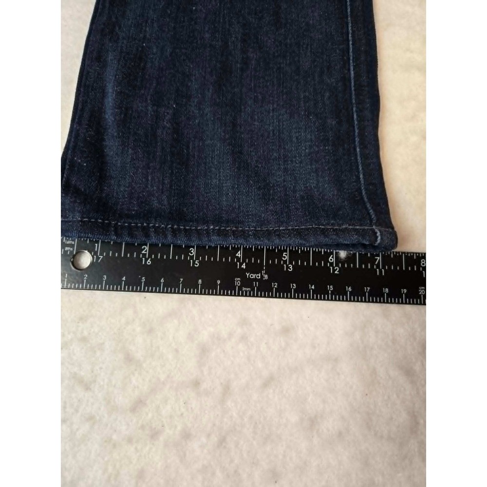 7 For All Mankind Kimmie Straight Leg Jeans Dark Indigo Blue Stretch Size 30 - Picture 6 of 9